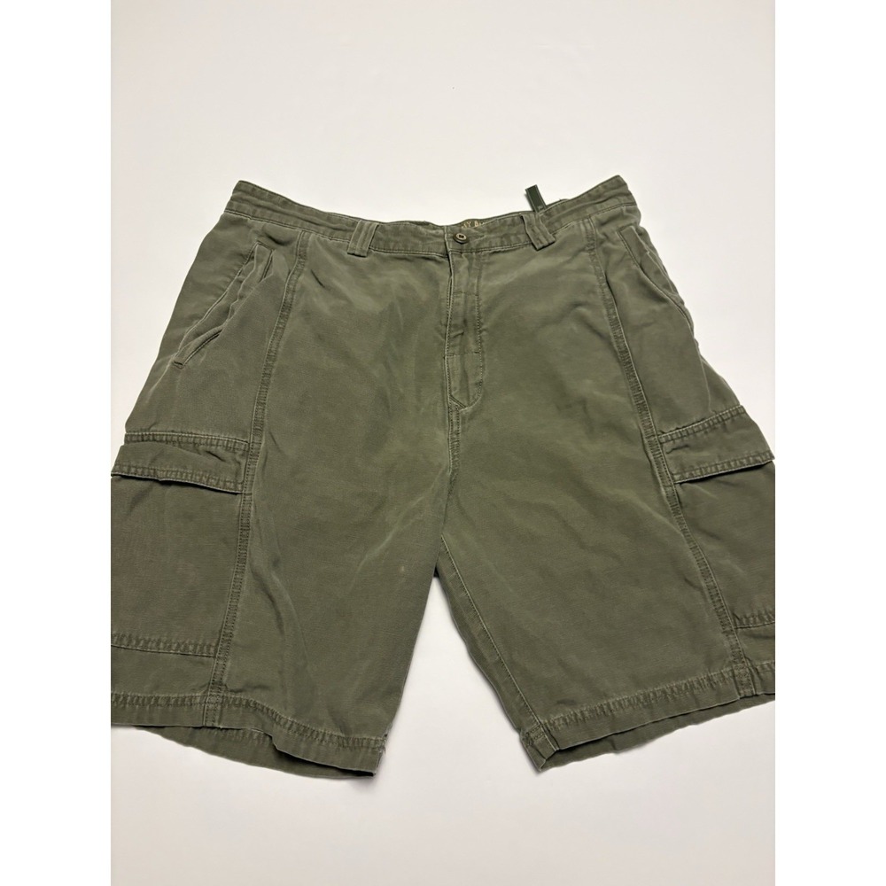 Tommy Bahama Relax Cargo Shorts Men's 35 Olive Green Tencel Cotton Blend Utility